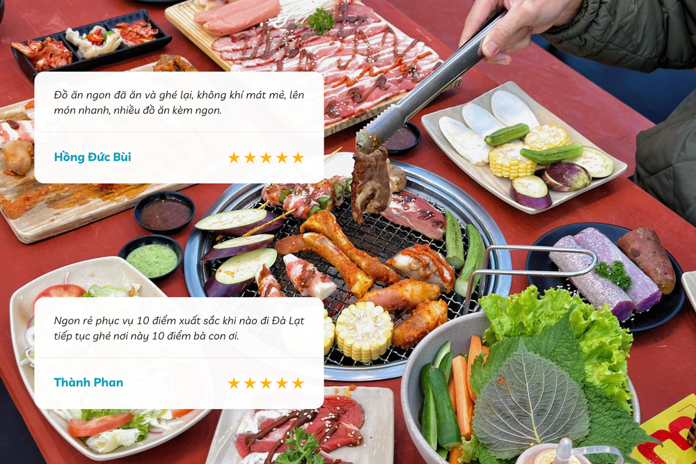 C&uacute;t K&iacute;t l&agrave; qu&aacute;n nướng, buffet Đ&agrave; Lạt c&oacute; đồ ăn ngon